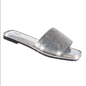 Rhinestone Flat Sandals
